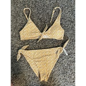 Urban Outfitters Yellow Flower Bathing Suit